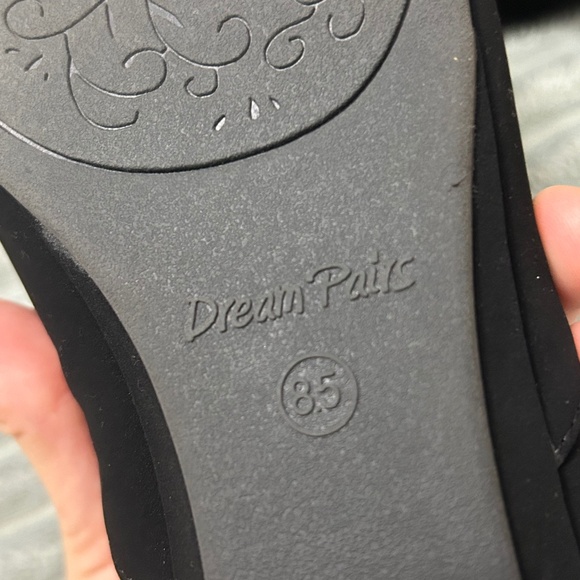 Black Suede Kitten Heels With Adjustable Buckle - Picture 7 of 11